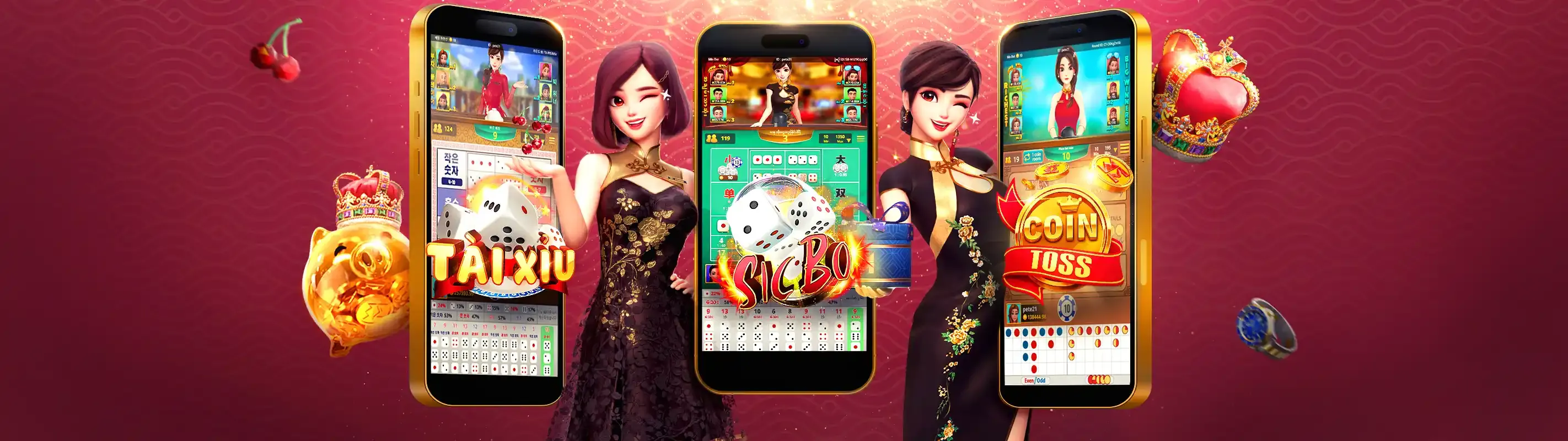 Hình ảnh đại diện cho trang hướng dẫn cá cược trực tuyến M OKVND với người chơi vui vẻ tương tác với giao diện trò chơi trên máy tính bảng, các biểu tượng game nổi bật